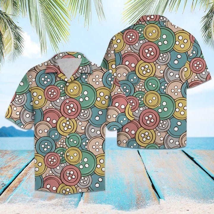 Felacia Sewing Buttons Unisex Hawaiian Shirts Ha110045