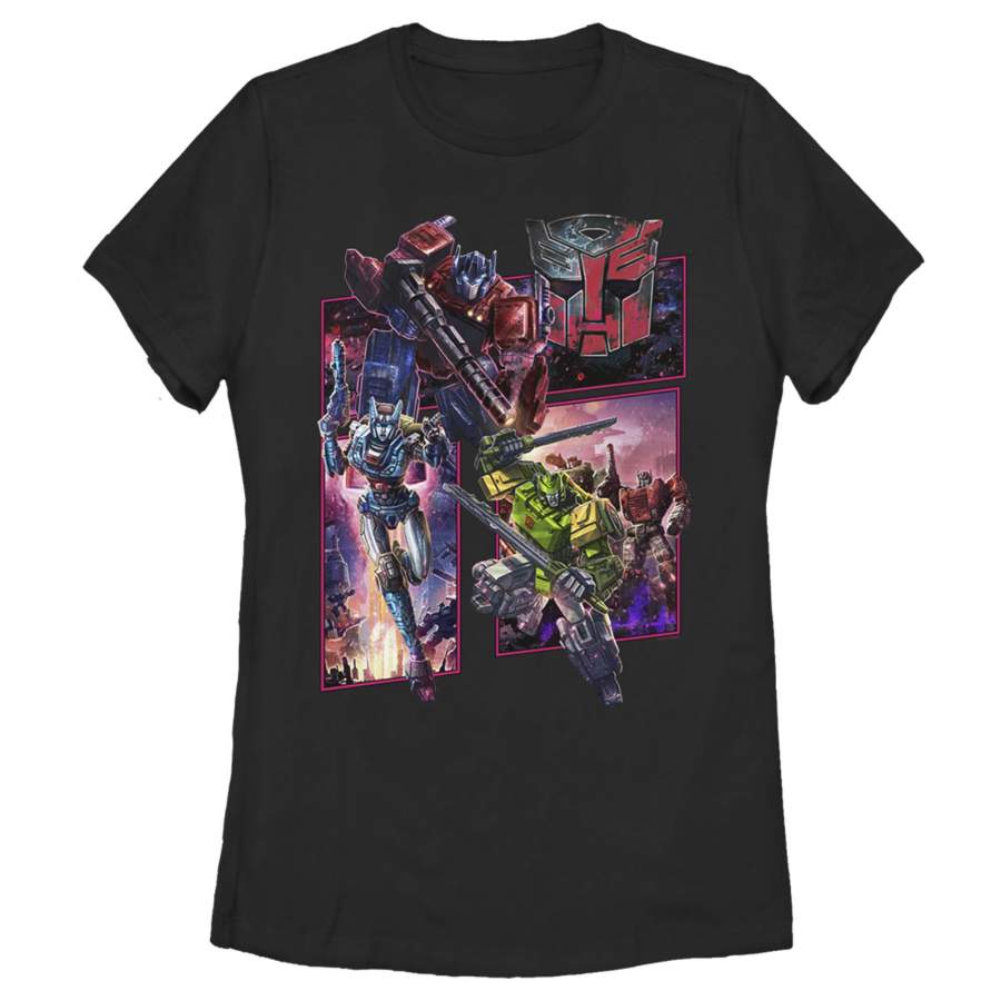 Transformers Women’s Autobots Character Panels  T-Shirt