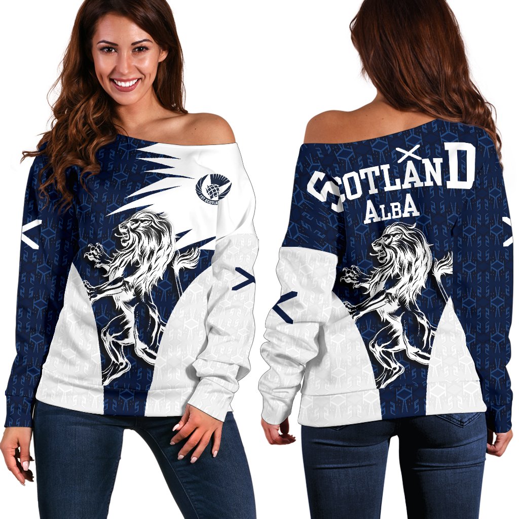 1Stscotland Off Shoulder Sweater – Lion Active 1991 Style A15