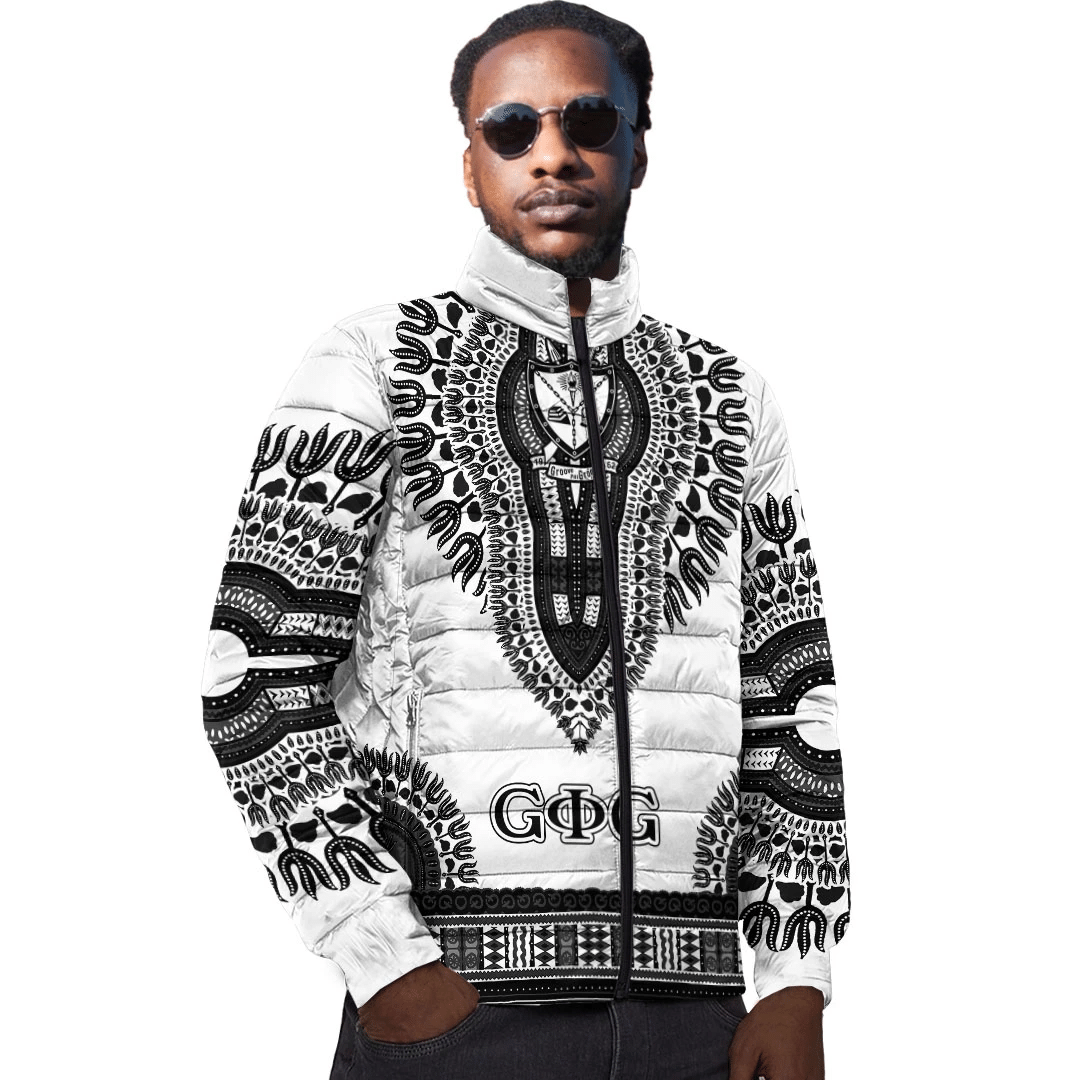 Getteestore Jackets – Groove Phi Groove Dashiki (White) Padded Jackets A31