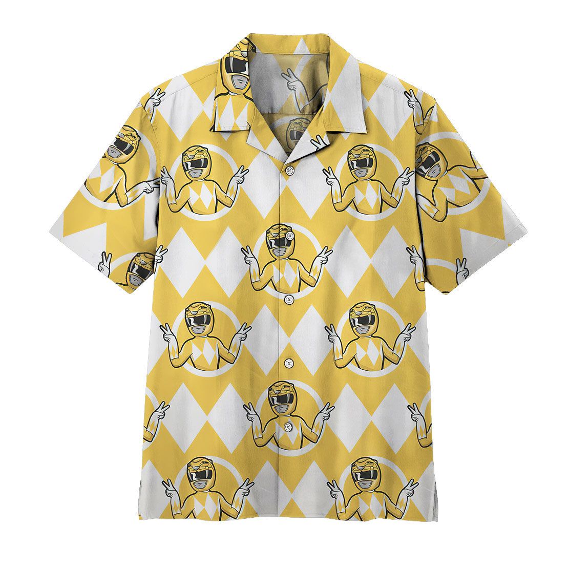 Alohazing Mighty Morphin Power Rangers Yellow Ranger Hawaiian Shirt Ha50953