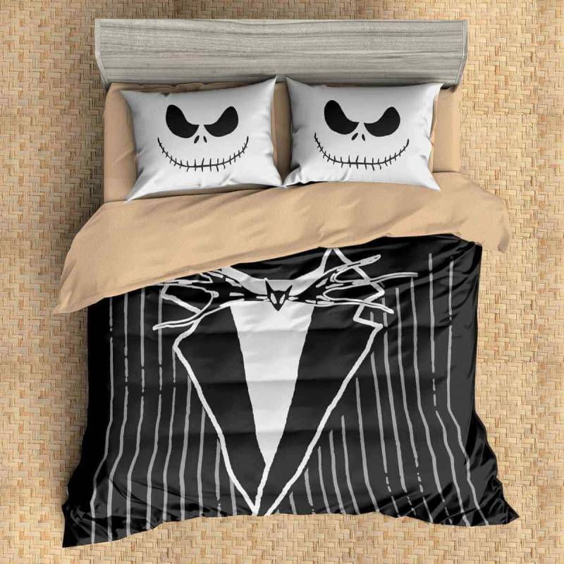 3D Bedding Set The Nightmare Before Christmas Duvet Cover Set 3PCS Flat Sheet Pillowcases 2