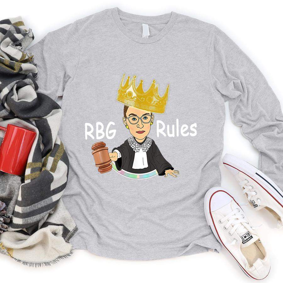 Ruth Bader Ginsburg RBG Rules TShirt for Women Men  Longsleeve