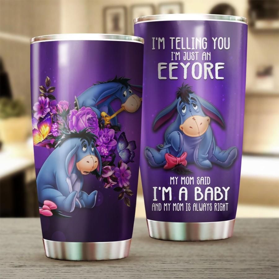 Purple Flower Donkey Tumbler