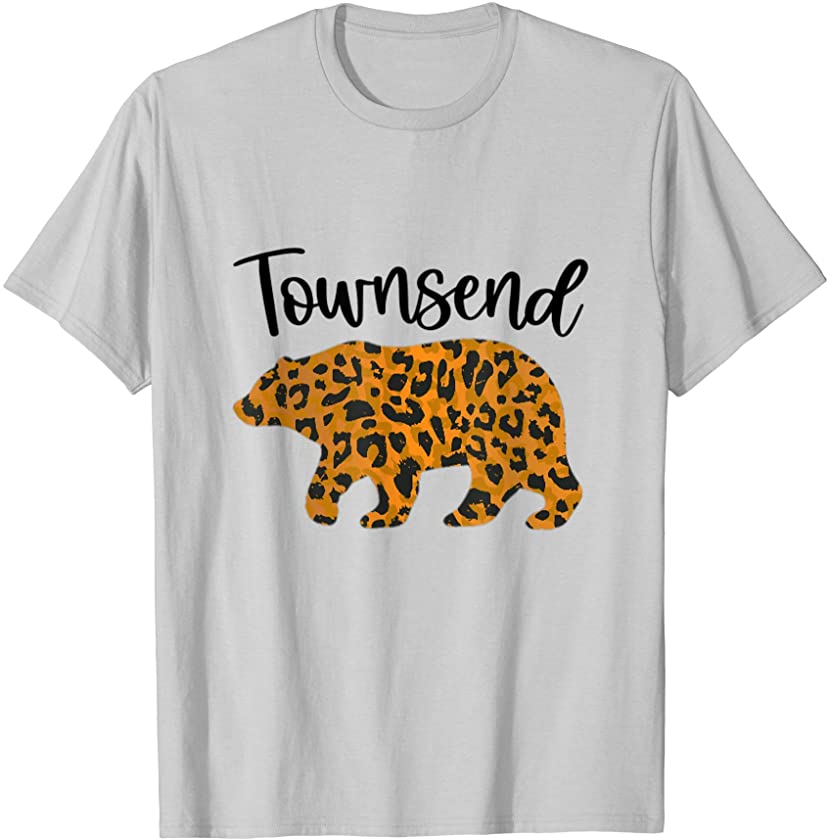 Townsend Tennessee Leopard Print Bear Southern Mountains T-Shirt