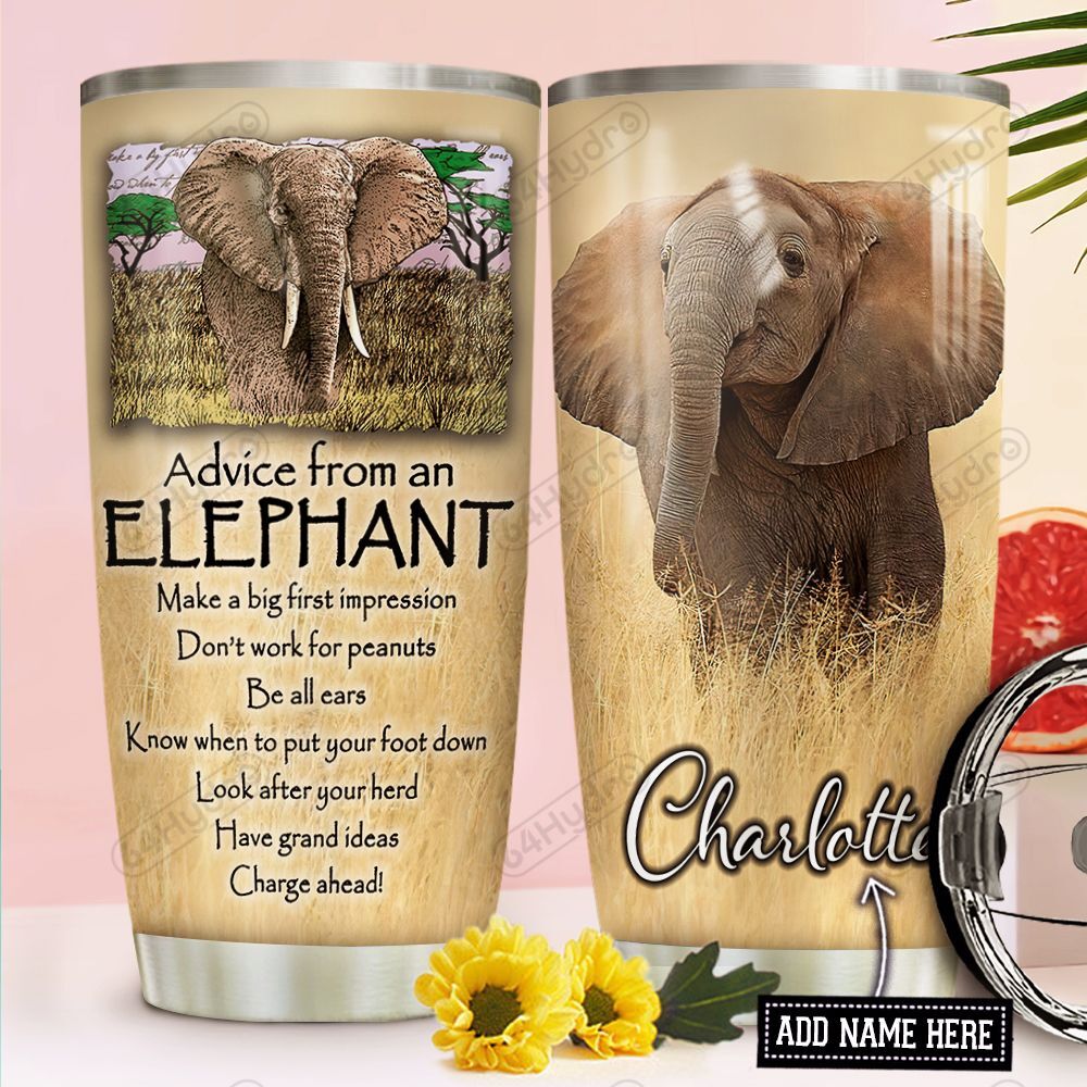 Advice Of An Elephant Personalized Nnr1611001 Stainless Steel Tumbler