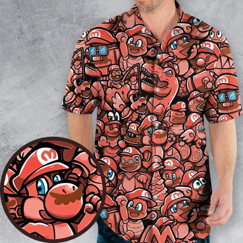 Cappy Party Mario Odyssey Super Mario Hawaiian Shirt