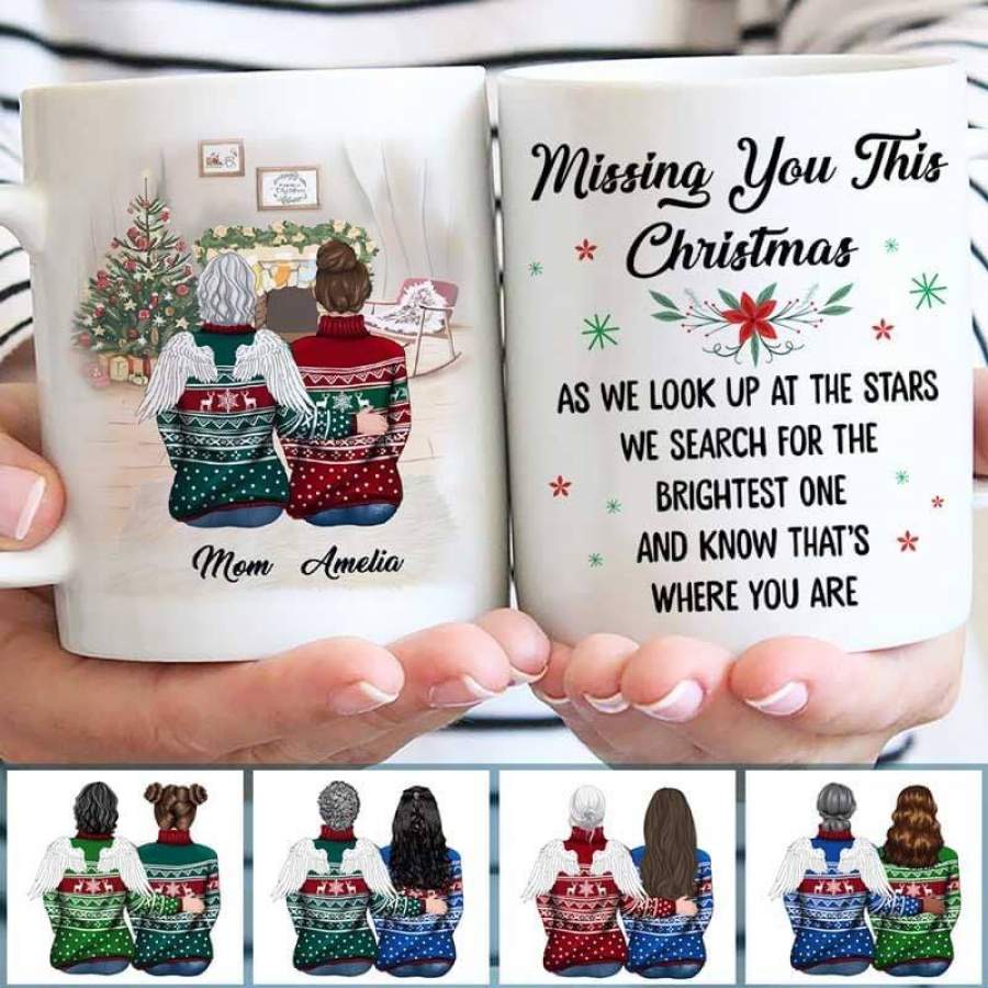 Mom Memorial Missing You This Christmas Personalized Coffee Mug