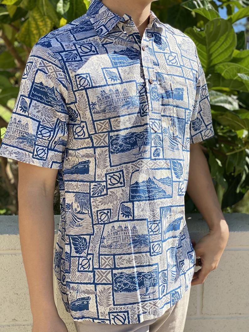 Ulu Fruit Ferns And Turtle Blue Unique Design Hawaiian Shirt Dhc18063883