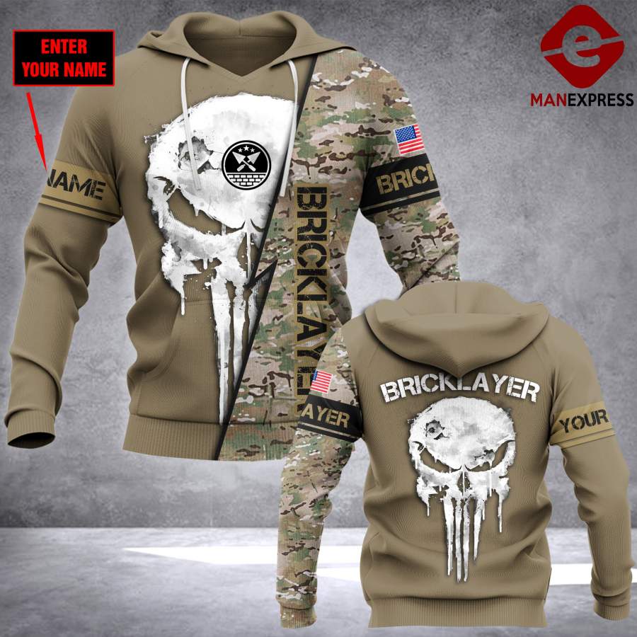 VH CUSTOMIZE BRICKLAYER 1212 3D PRINT HOODIE