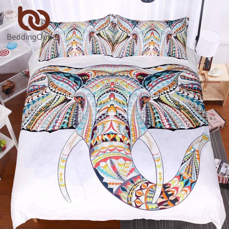 3 Pieces 3D Elephant 3D Customize Bedding Set Duvet Cover SetBedroom Set Bedlinen