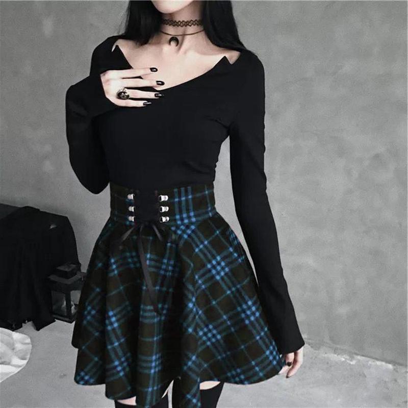 Plus Size 5XL Women Dresses Autumn 2020 Fashion Long Sleeve Pure Color Gothic Dress Sexy Deep V-neck Women Clothing Y2k Dress alx