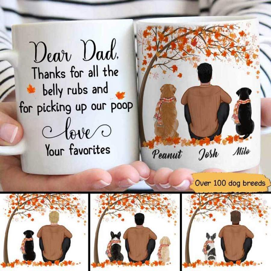 Fall Season Dear Dog Dad Personalized AOP Mug