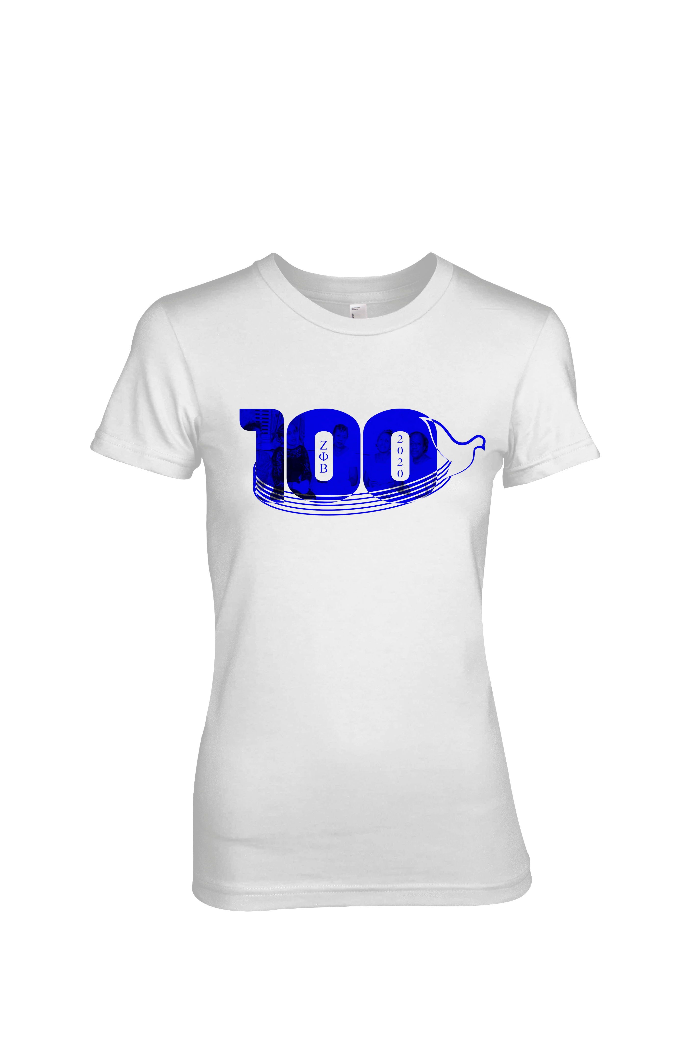 Zeta Phi Beta Centennial 100 Dovely Years T-Shirt (White)