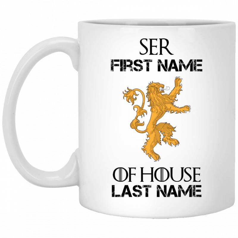 [Personalized] Name Ser Of Throne House Lion Mug Gift HA06