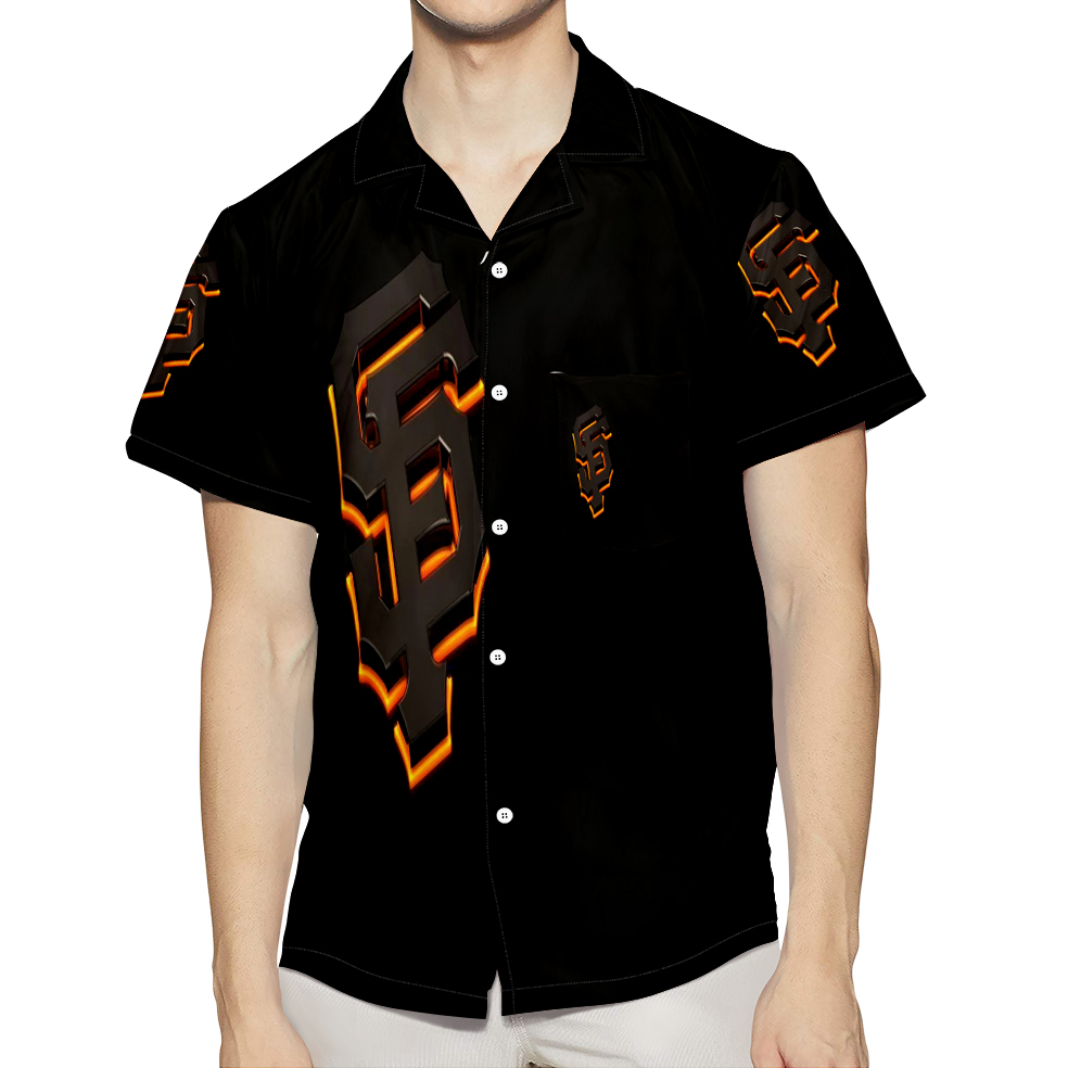 San Francisco Giants Art 7 3D All Over Print Summer Beach Hawaiian Shirt With Pocket