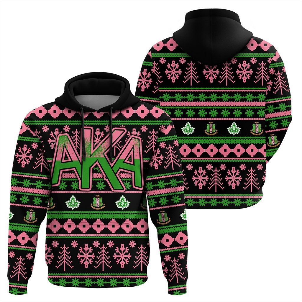 Alpha Kappa Alpha Christmas Splatters Pullover Hoodie