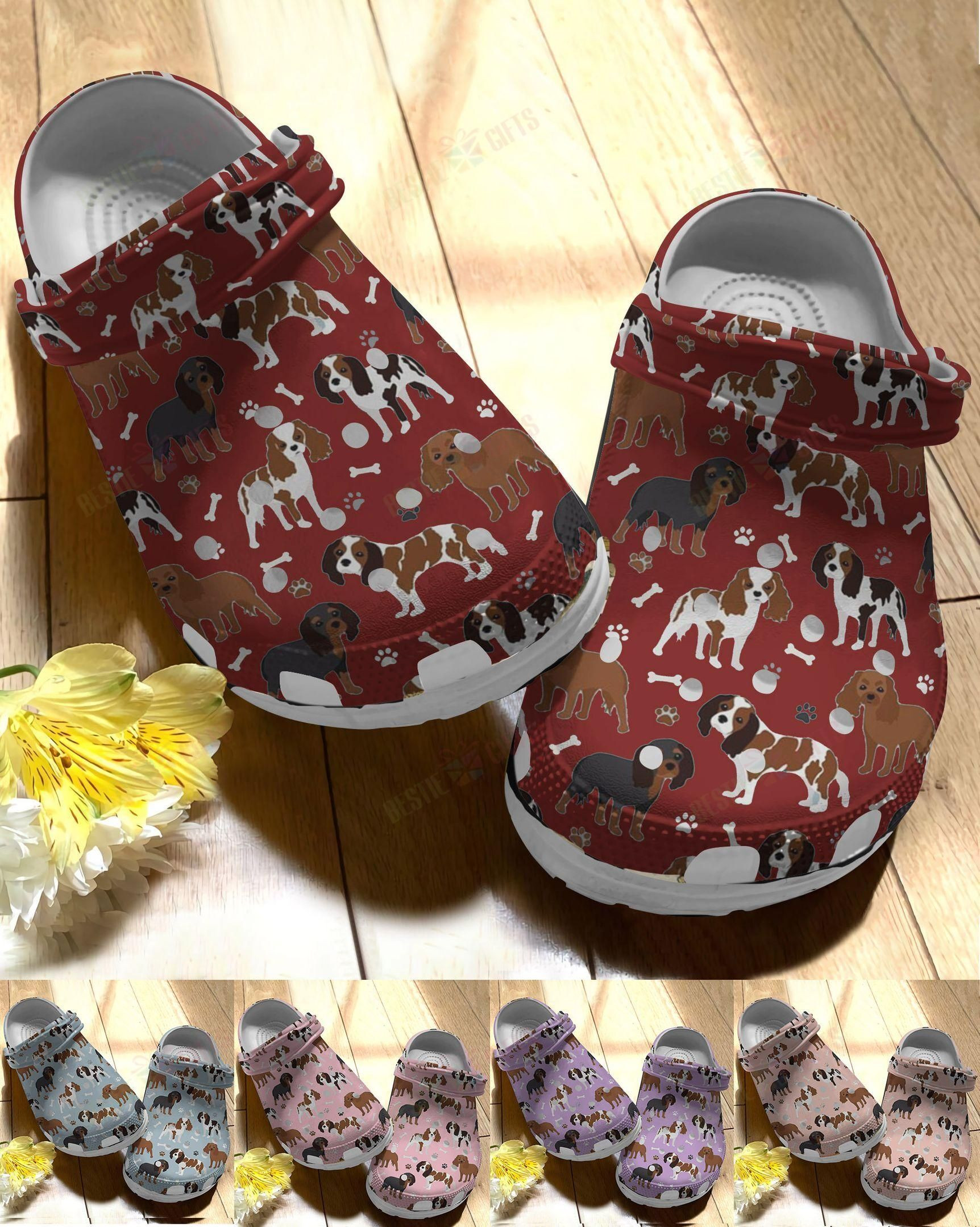 Cavalier King Crocs Classic Clog Lovely Cavalier King 5 Colors Shoes