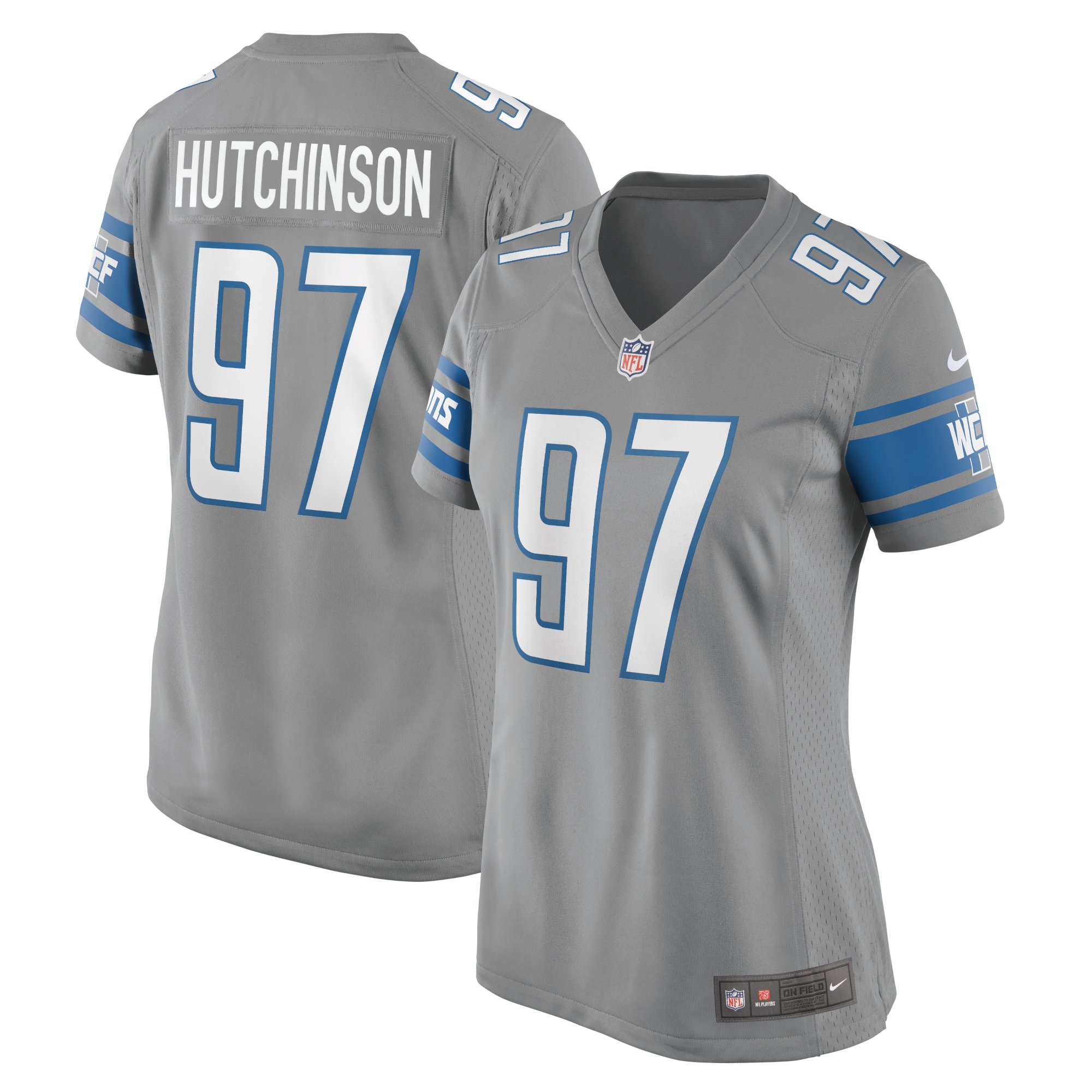 Aidan Hutchinson Detroit Lions Women's Game Jersey – Silver