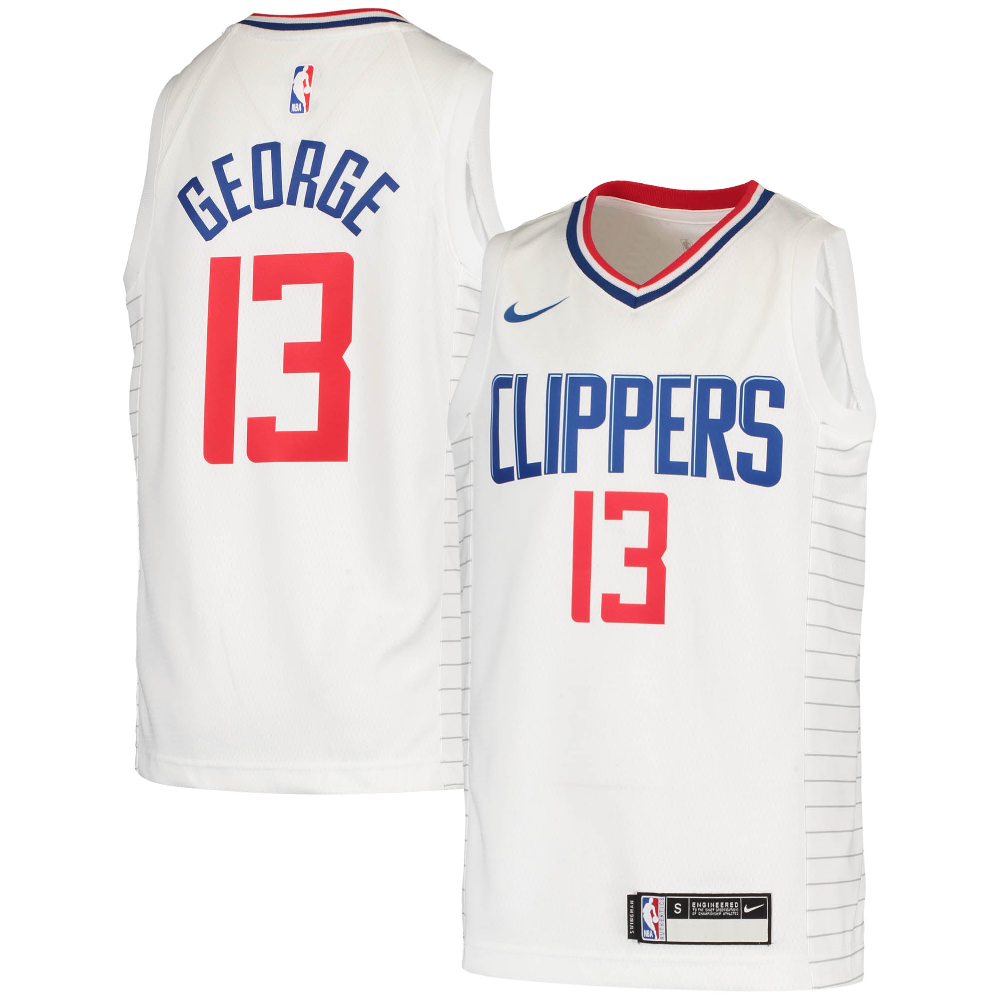 Paul George LA Clippers Youth 2020/21 Swingman Jersey – Association Edition – White