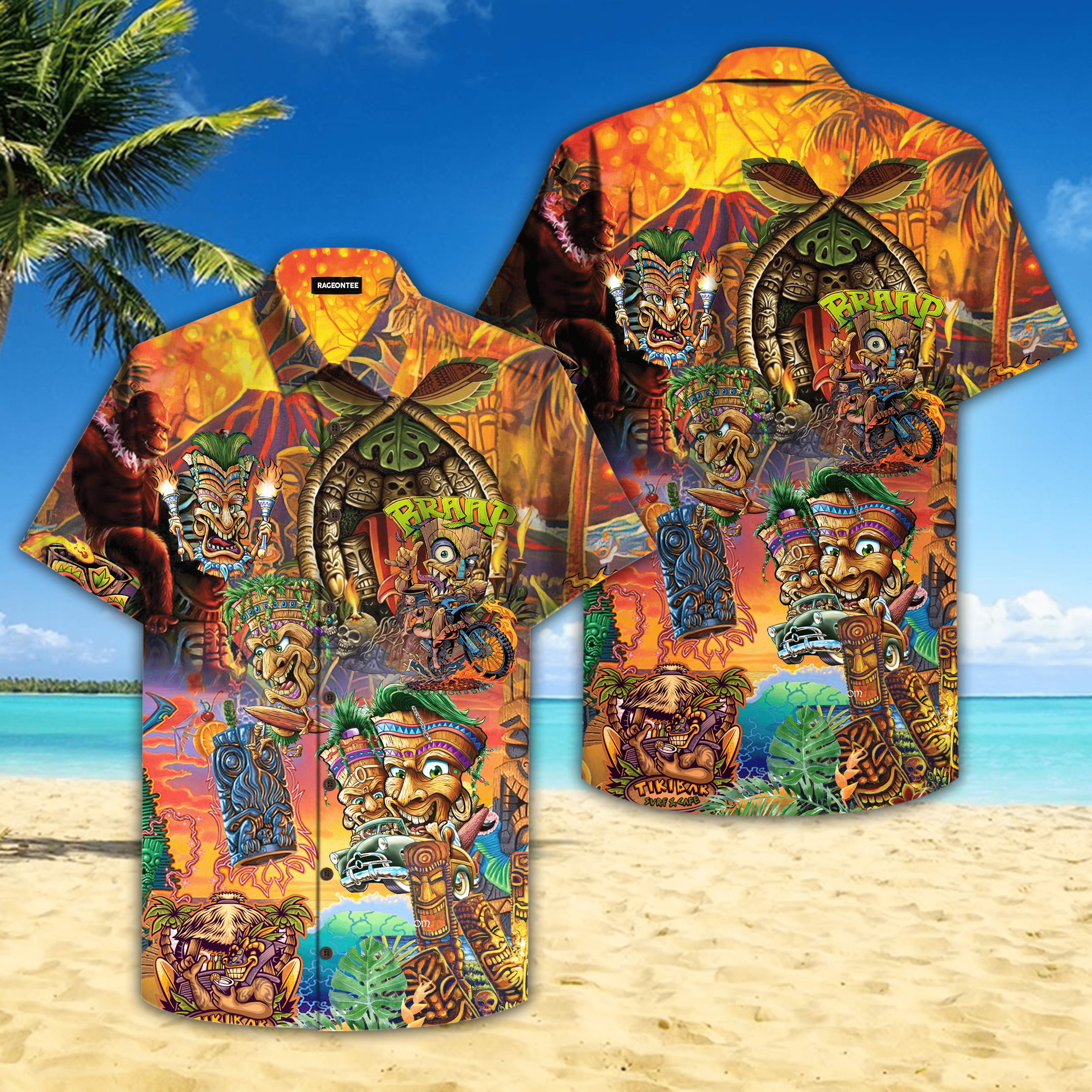 Aloha Tiki Funny Hawaiian Shirt Pre10653