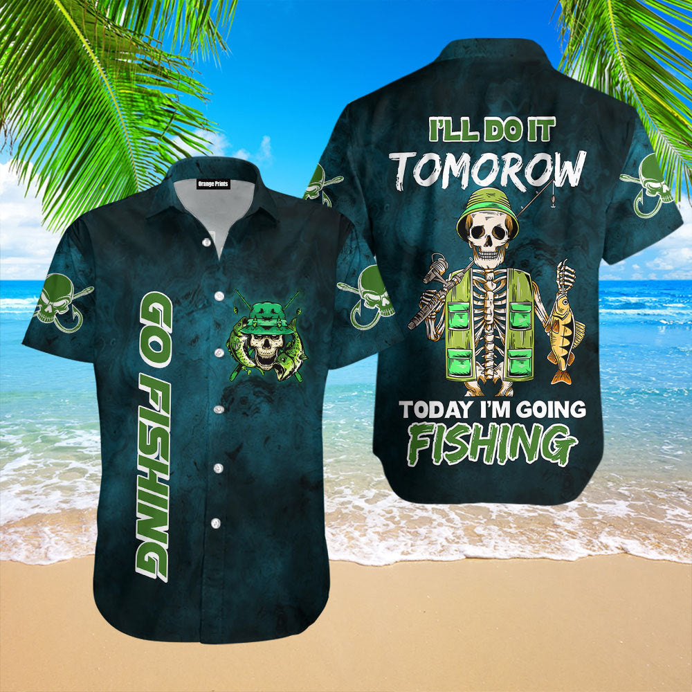 Skeleton Is Going Fishing Aloha Hawaii Shirts For Men Women Ha76264