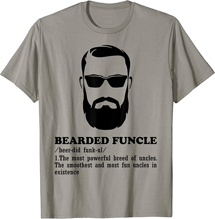 Bearded Funcle Funny Uncle Definition Funny Vintage T-Shirt