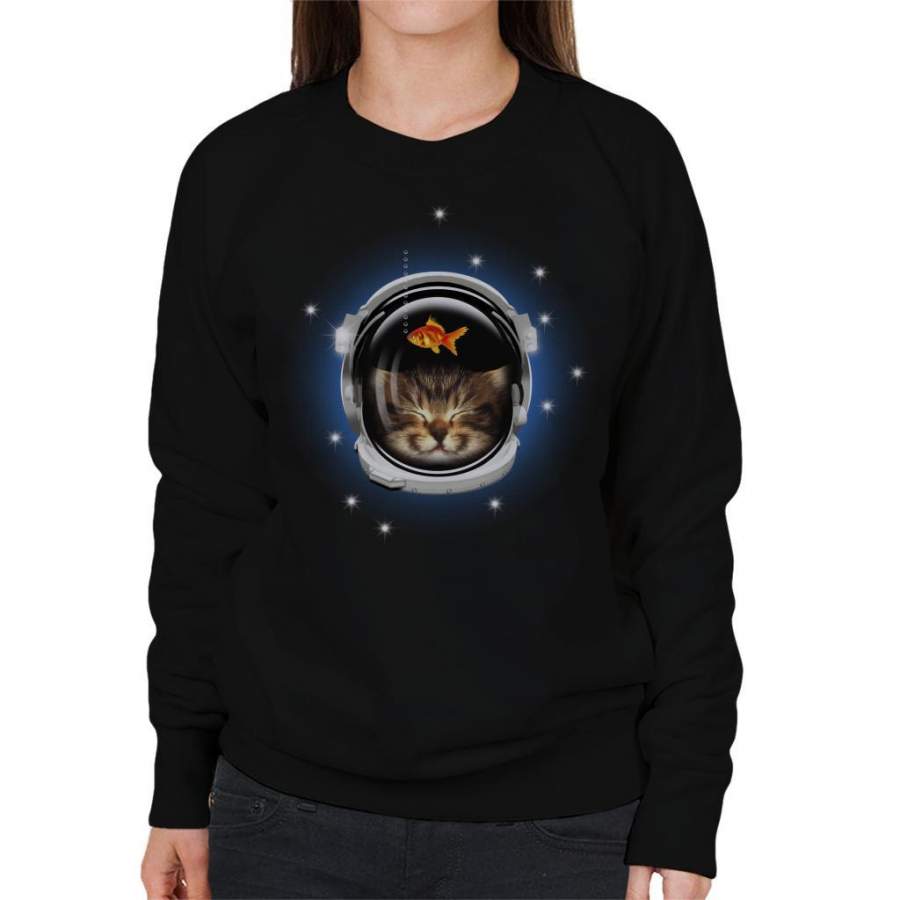 Space Cadet Kitten Women’s Sweatshirt