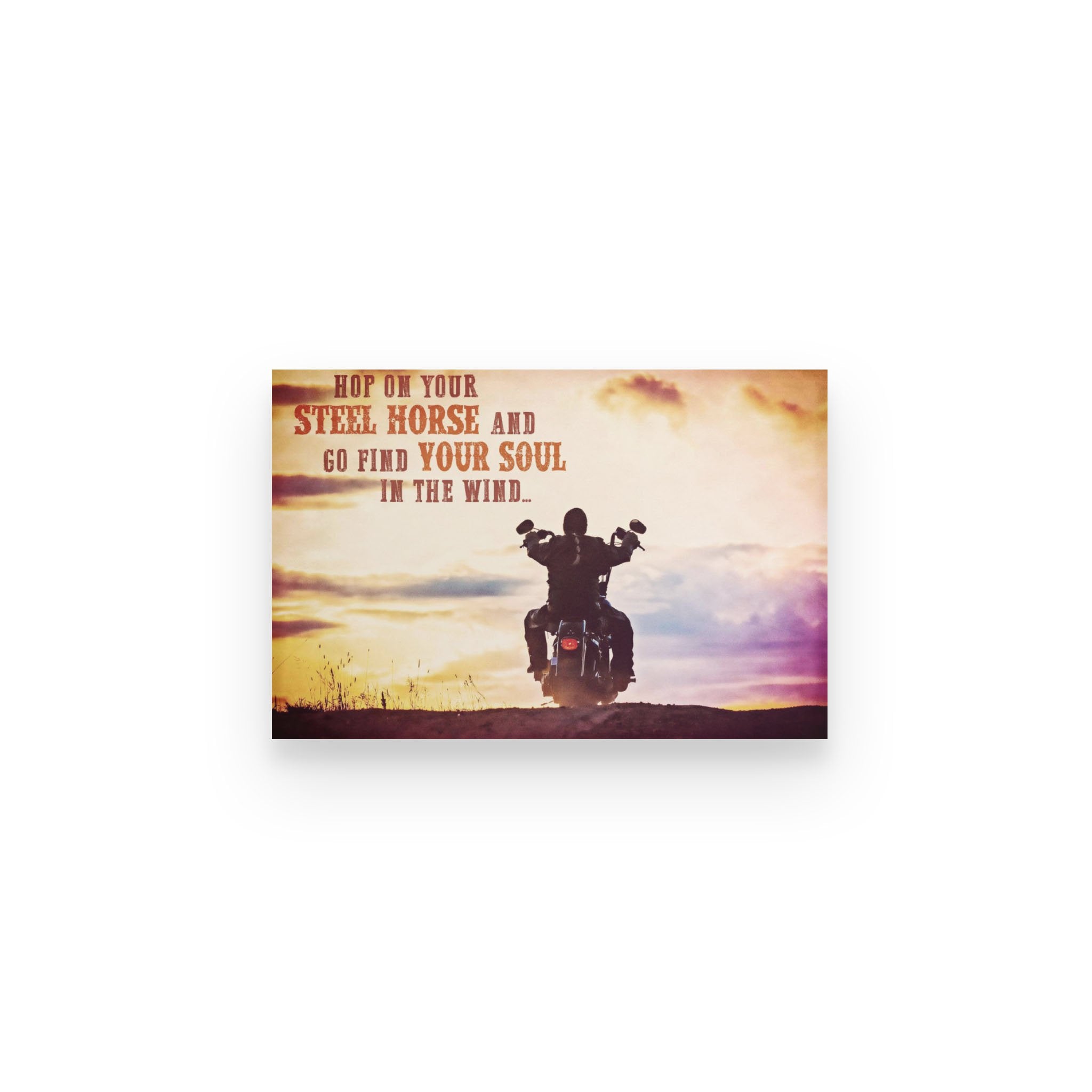 Biker Motorcycle Go Find Your Soul In The Wind – Poster