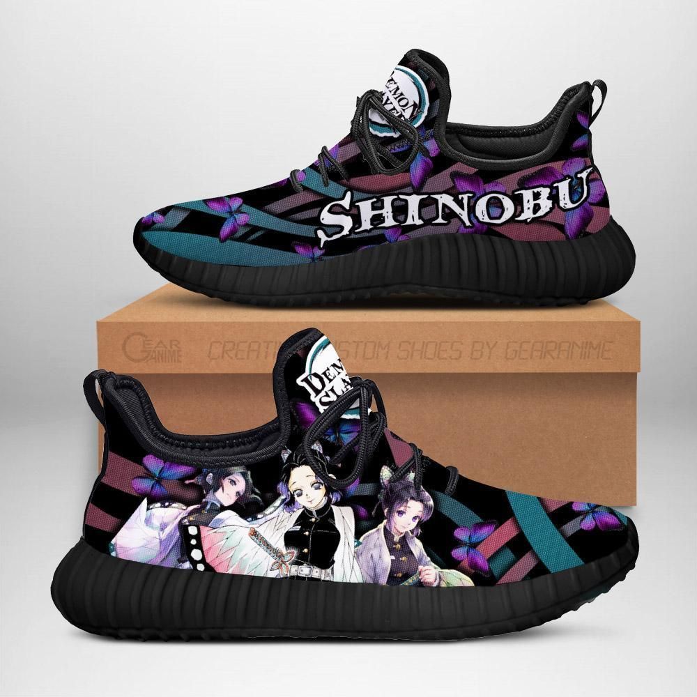 Yeezy Anime Sneakers Demon Slayer Shinobu Kocho Reze Customized Shoes