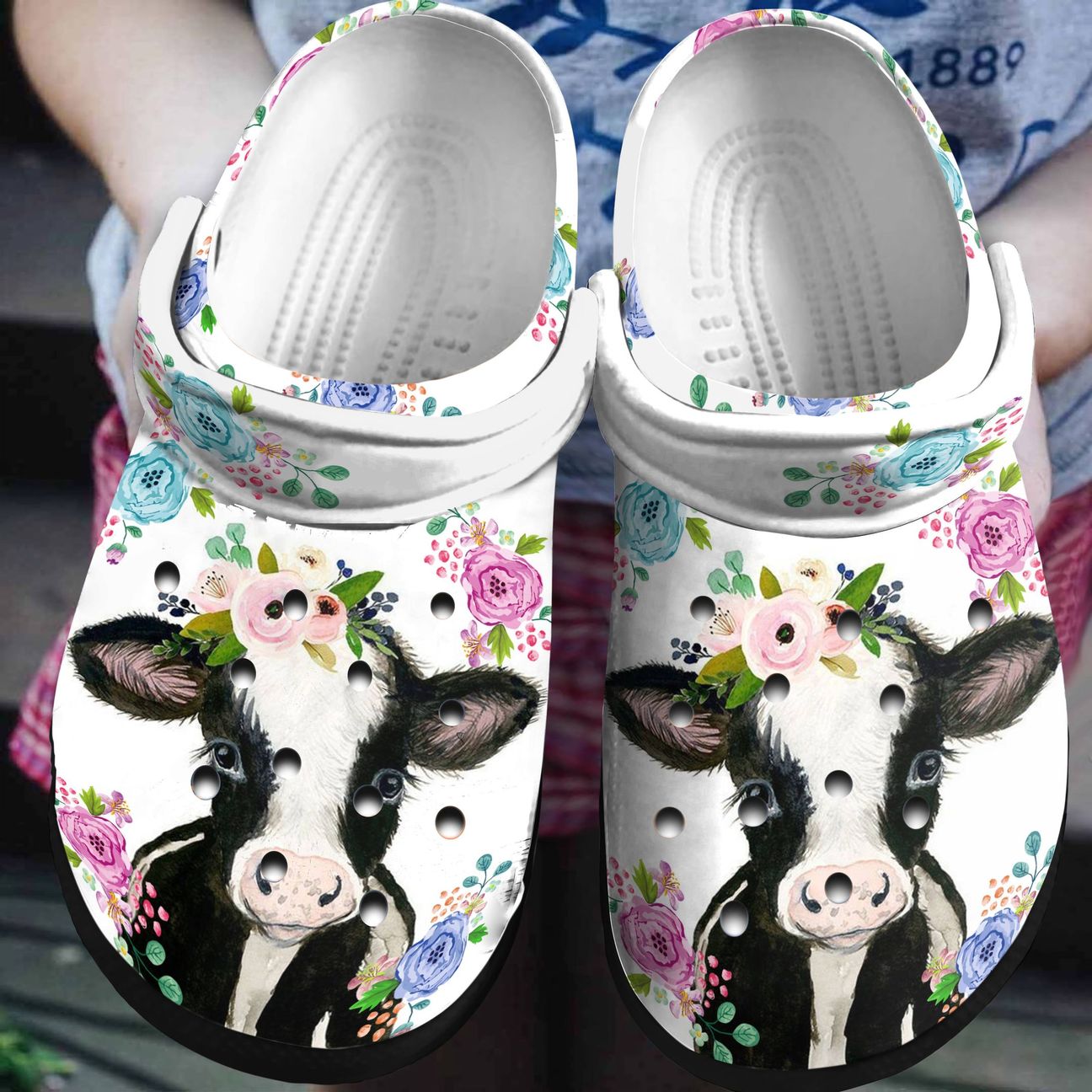 Cow Personalized Clog, Custom Name, Text, Color, Number Fashion Style For Women, Men, Kid, Print 3D Cow Lower