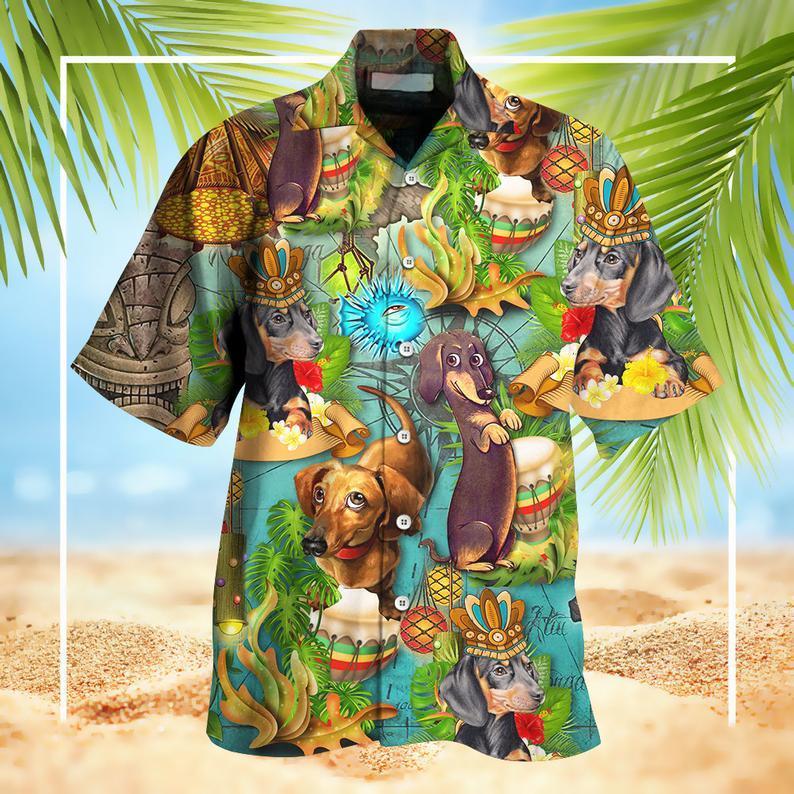 Dachshund Aloha Hawaii Shirts Unisex Ha83195