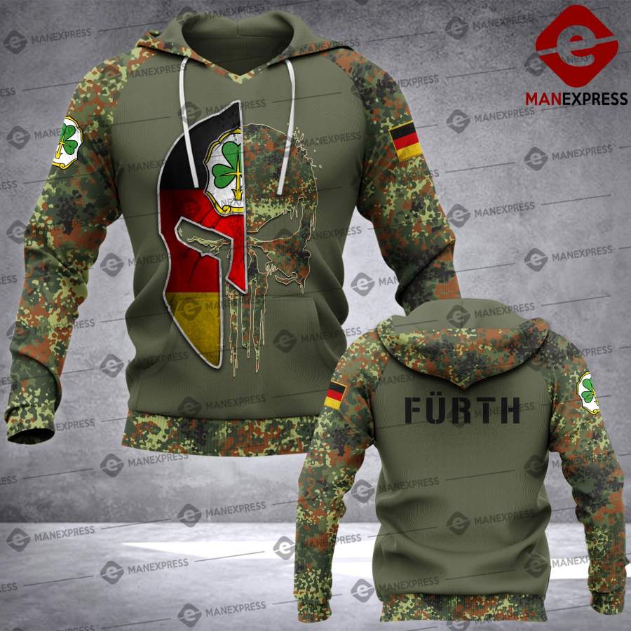 Spartan Fürth – Germany Camo army Pns 3D printed hoodie NQA