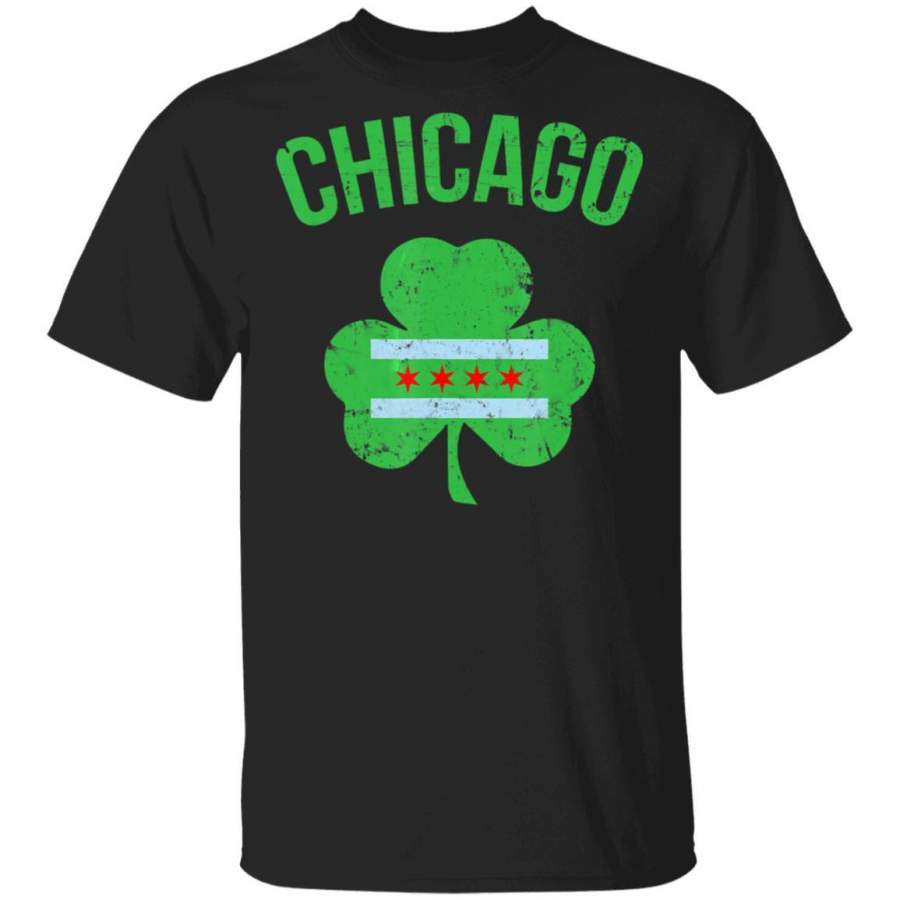 Vintage Chicago St. Patrick’s Day T Shirt Saint Paddys Patricks Tshirt Lucky Shirts Drink Green Beer Irish Gifts Funny Tee