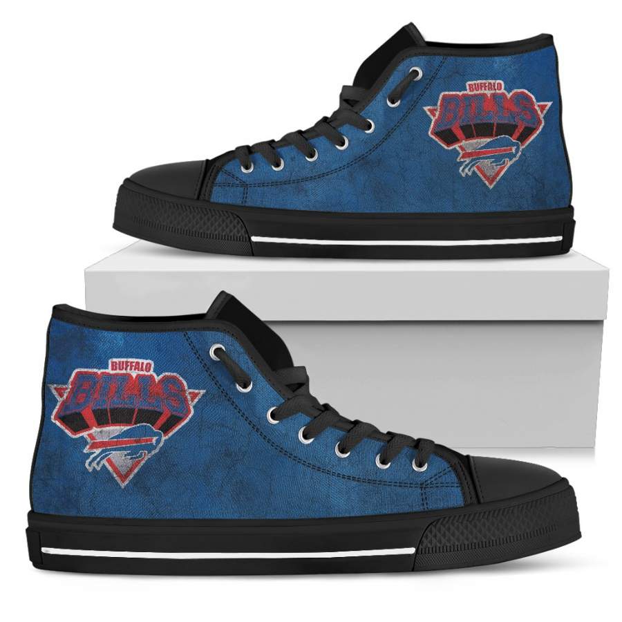 3D Simple Logo Buffalo Bills High Top Shoes