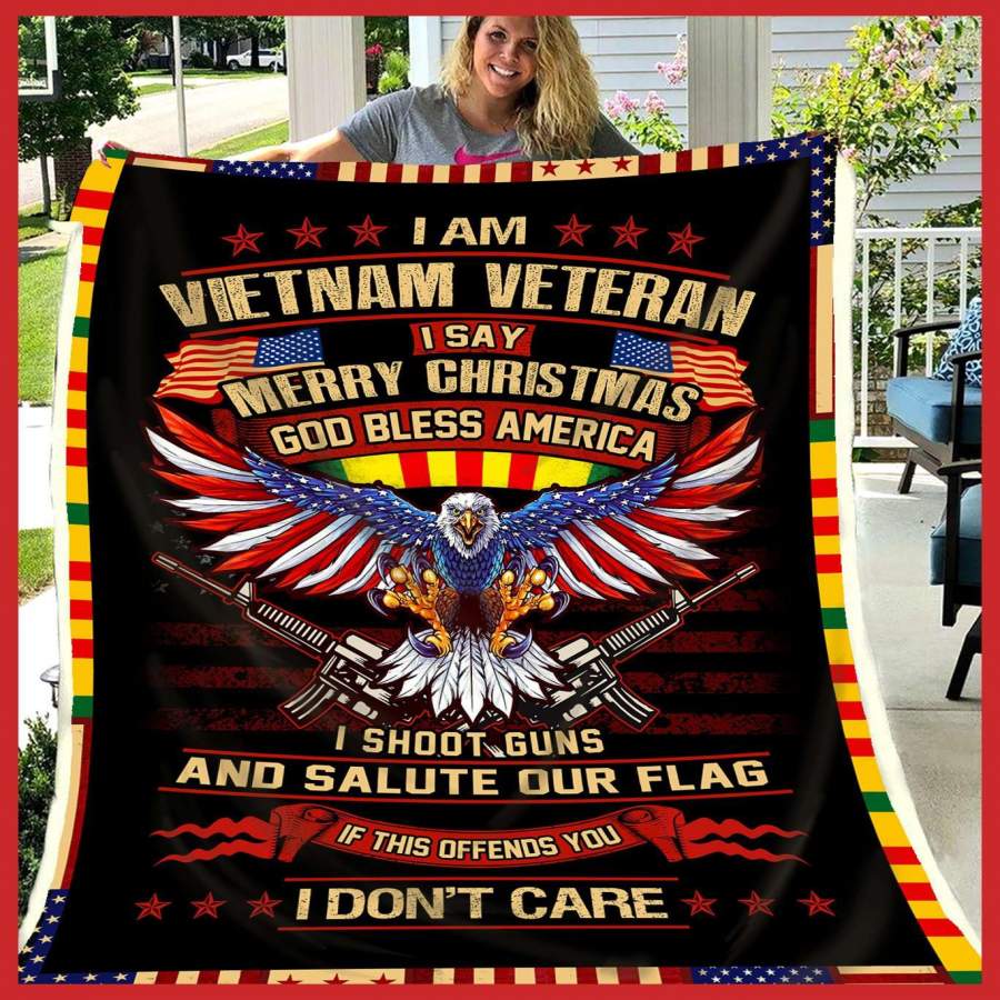 Blanket Gift For Vietnam Veteran God Bless America