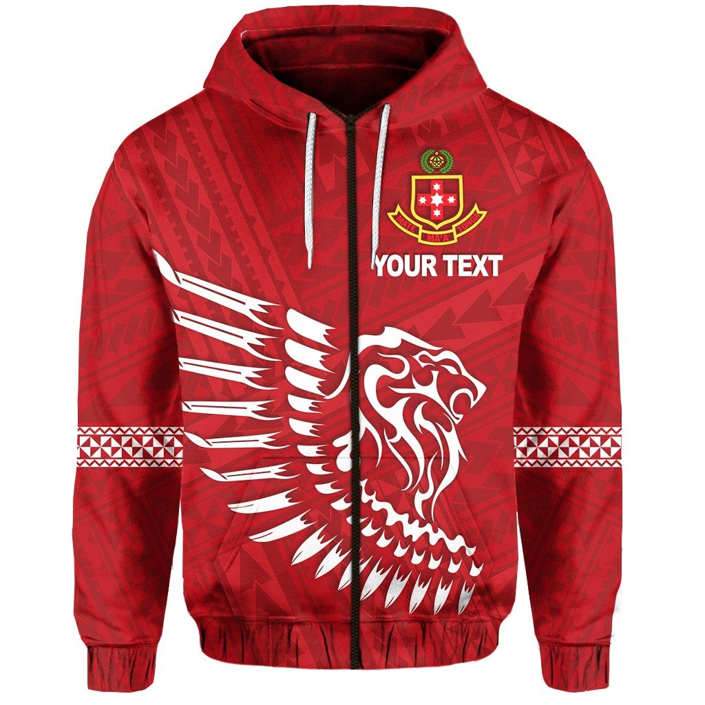 (Custom Personalised) Lion Kolisi Tonga Zip Hoodie Polynesian