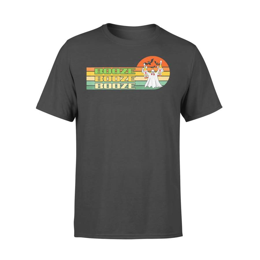 Halloween Boo Booze Vintage Retro T-shirt