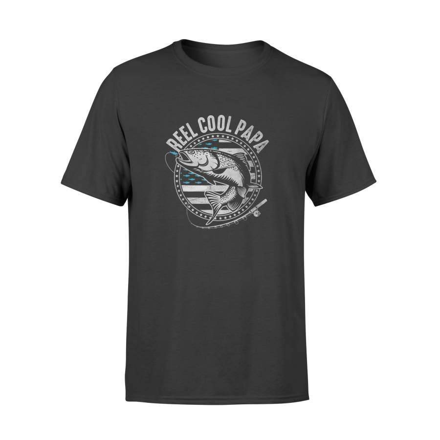 4th of July Reel Cool Papa – Fisherman Dad T-shirt – Standard T-shirt