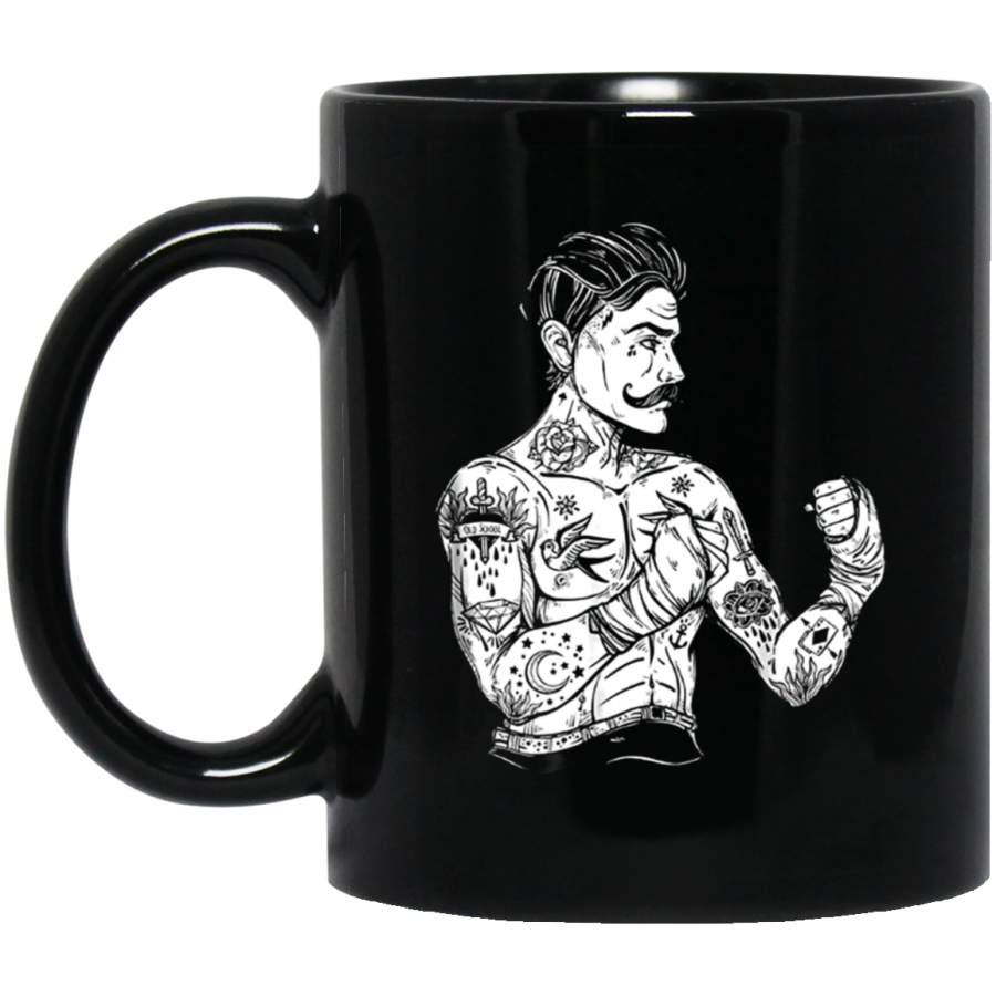 Vintage Boxing Champion Tattoo- Boho Ink Fighter 11 oz Mug