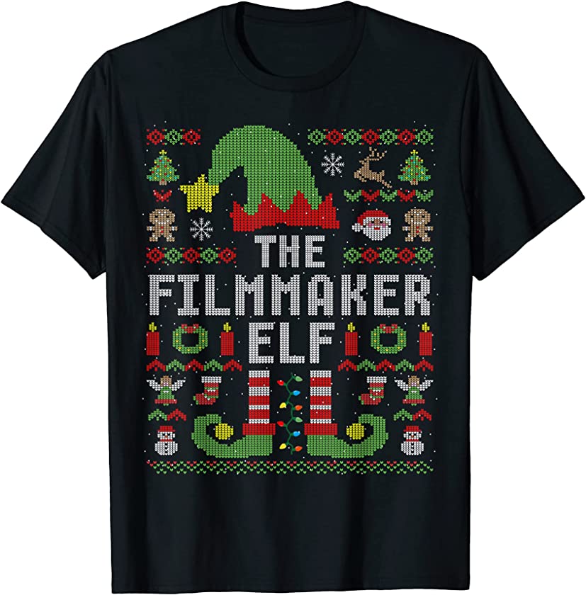 The Filmmaker Elf Ugly Christmas Matching Family Group T-Shirt