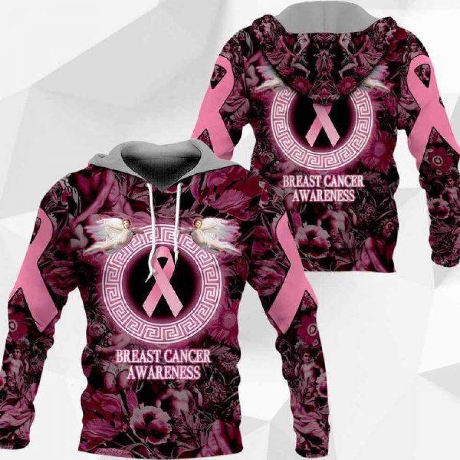 3D Angel Breast Cancer Awareness Hoodie T-Shirt Sweatshirt SU110301
