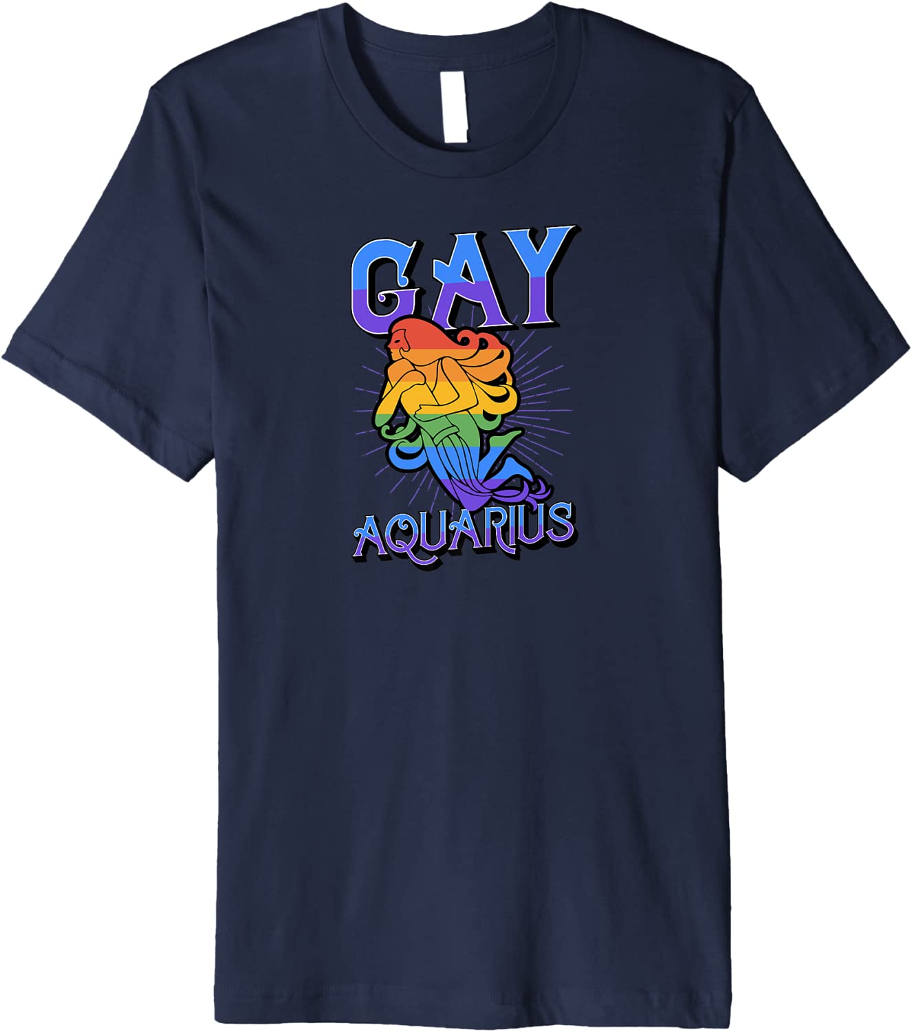 Aquarius T Shirt Lgbt, Zodiac Gay Pride Shirts, Horoscope Constellation T-Shirt