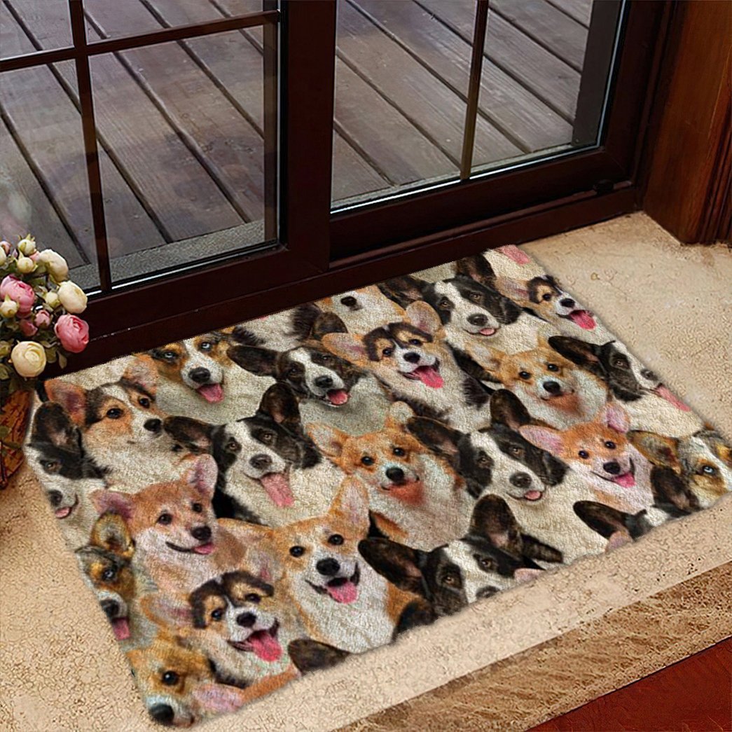 Tmarc Tee A Bunch Of Welsh Corgies Doormat