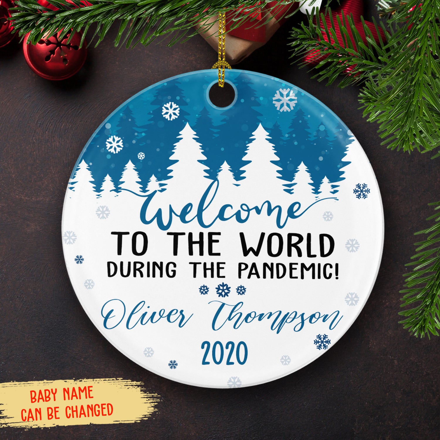 Welcome To The World – Personalized Ceramic Christmas Ornaments