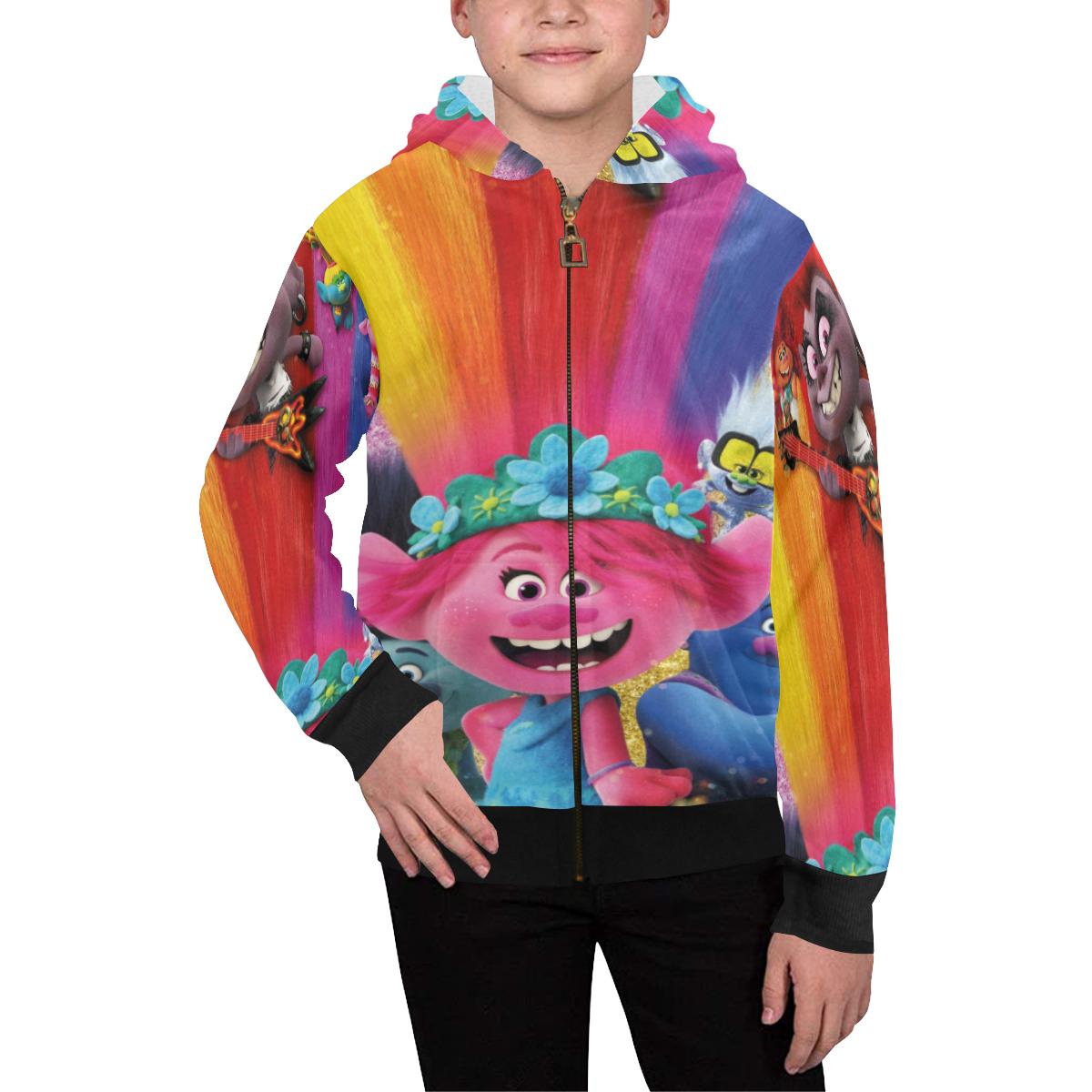 Trolls Kids’ All Over Print Full Zip Hoodie