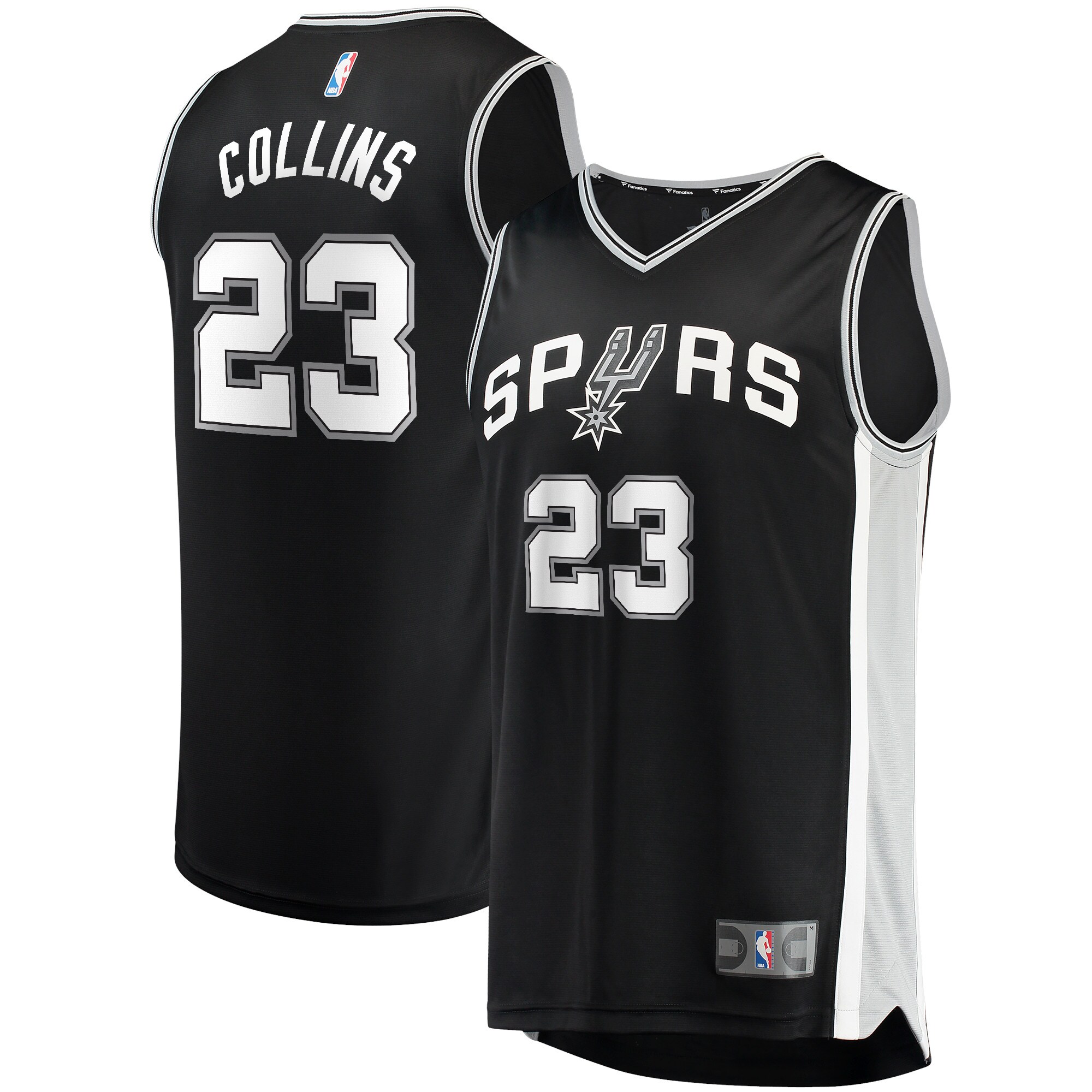 Zach Collins San Antonio Spurs 2021/22 Fast Break Jersey – Icon Edition – Black