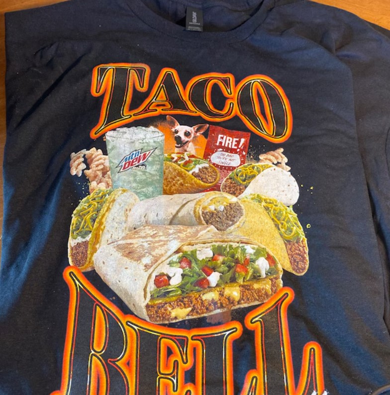 Taco Bell 90 s Bootleg Tee Shirt Outfit