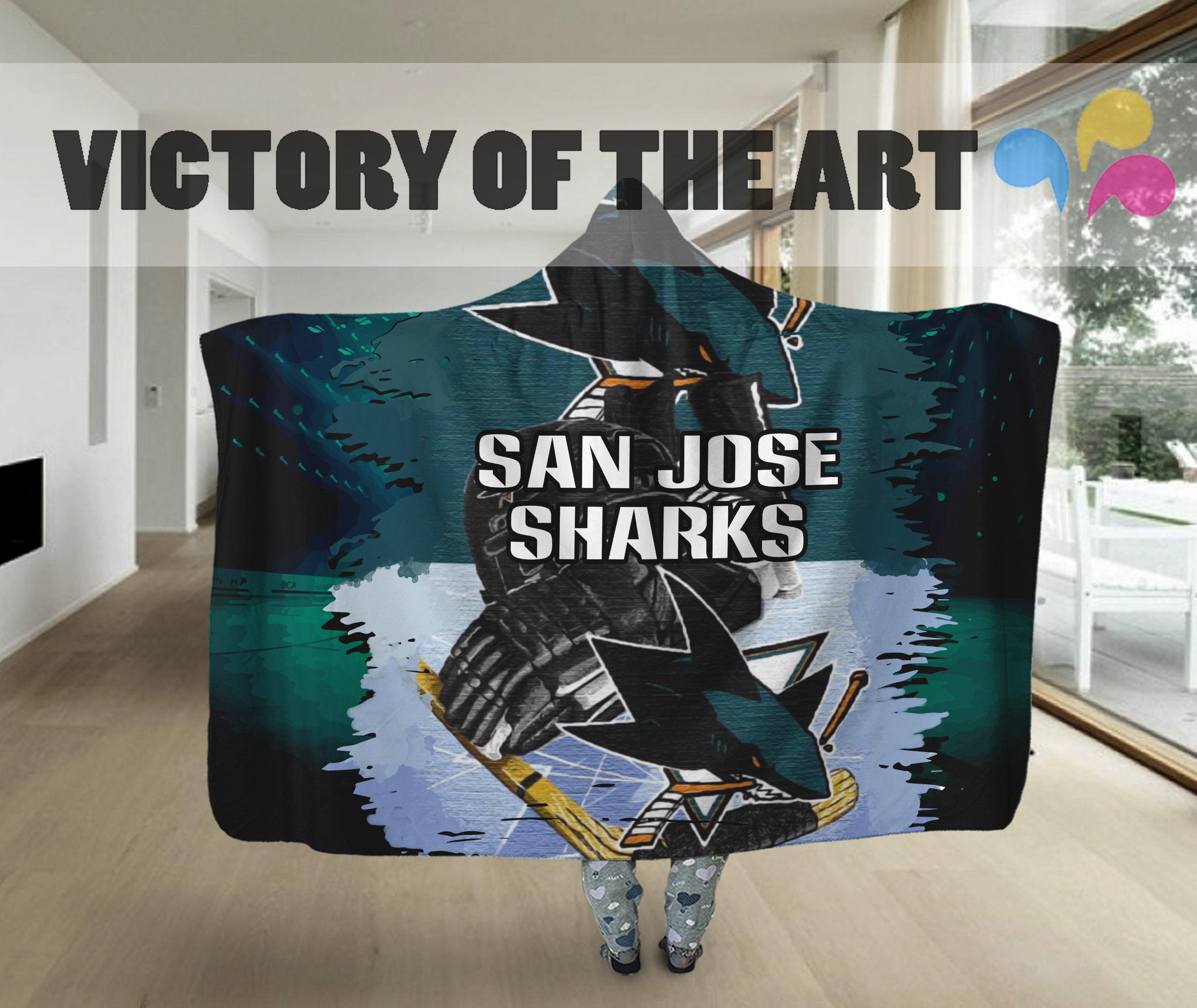 Special Edition San Jose Sharks Home Field Advantage Hooded Blanket