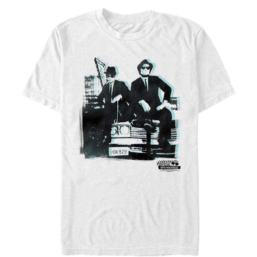 The Blues Brothers Men’s 3D Bluessmobile Pose  T Shirt